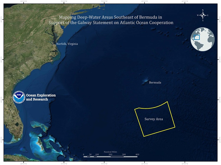 Daniel Amirault- Okeanos -Survey area off Bermuda